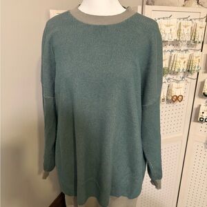 Teal Green Crew Neck Sweater